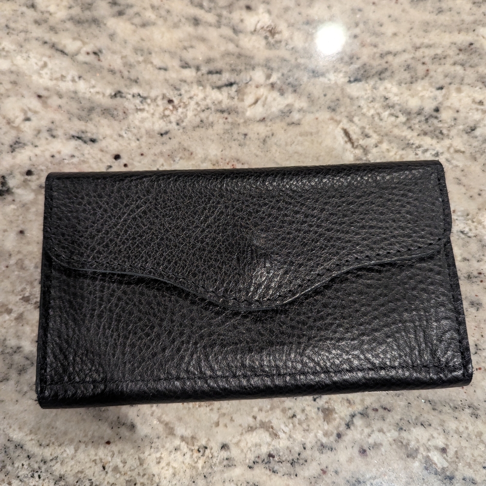 Black Leather Card Holder
